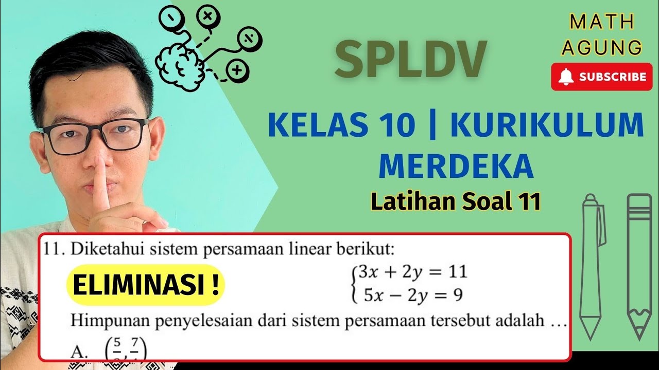Menentukan Himpunan Penyelesaian SPLDV (Latihan Soal 11)