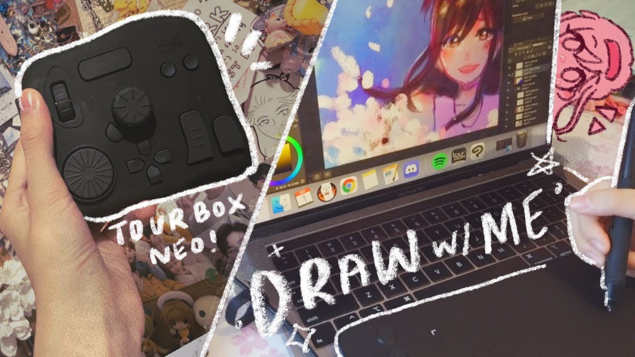 A comfy drawing session (ft. tourbox)!! ☁ // 跟我一起畫畫～