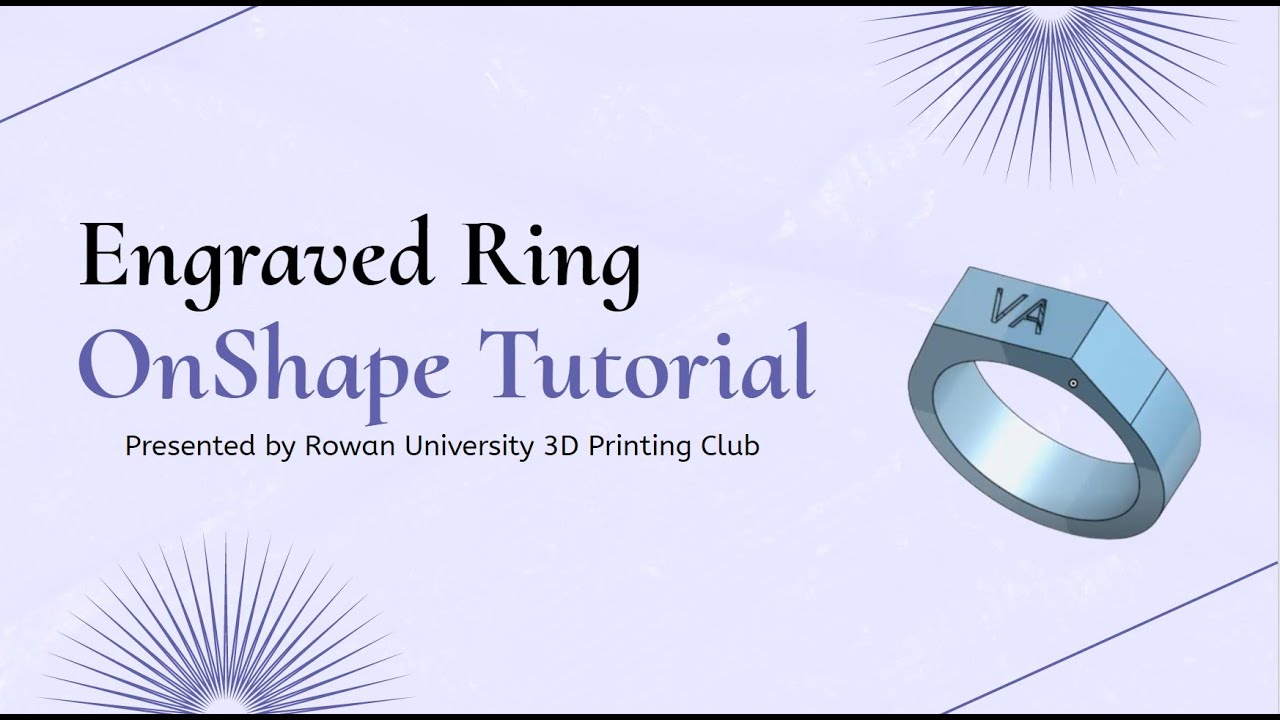 💍 Engraved Ring OnShape Tutorial!