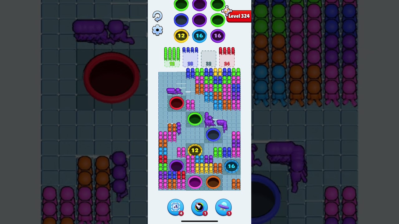 Hole People Level 324 Walkthrough Solution