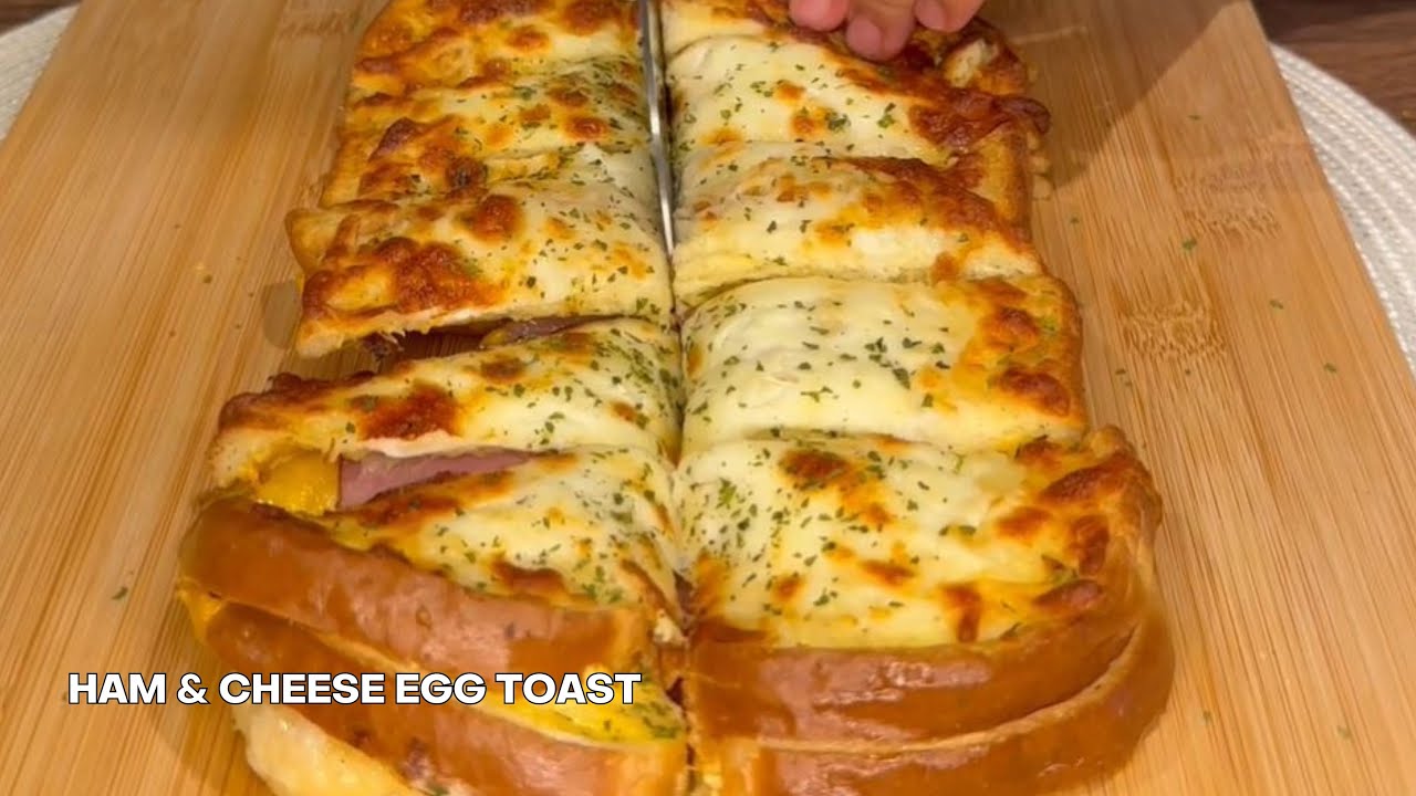 Ham and Cheese Egg Toast 🧀 #ham #cheese #egg #toast