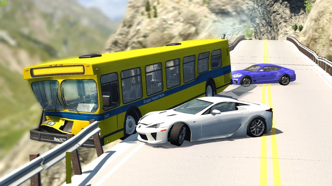 COLLAPSING BRIDGE PILE UP CRASHES #4 - BeamNG Drive | CRASHdriven