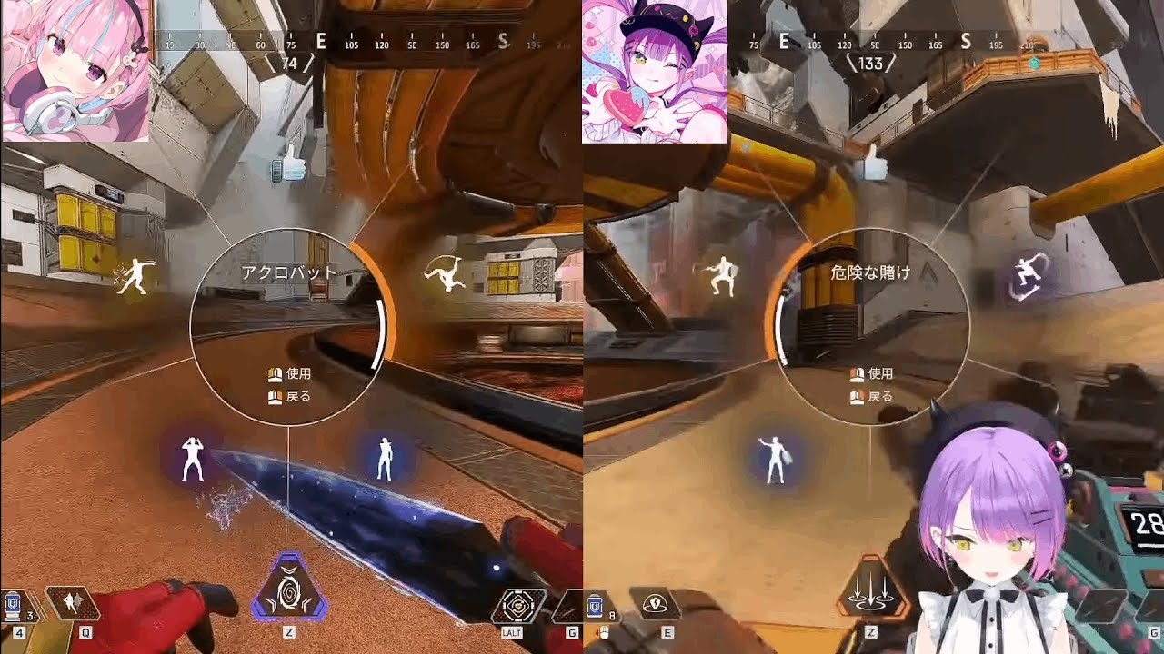 Aqua and Towa goofing around with an emote battle 【Hololive/ENG Sub】