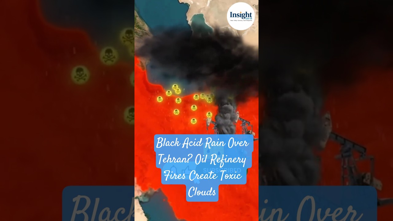 Black Acid Rain Over Tehran? Oil Refinery Fires Create Toxic Clouds due to Iran - Israel -USA War