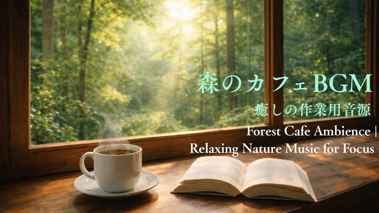 1時間【432Hz】森のカフェBGM🌳自然音と癒しの作業用音楽☕️432Hz Forest Cafe Ambience | Relaxing Nature Music for Focus 1h