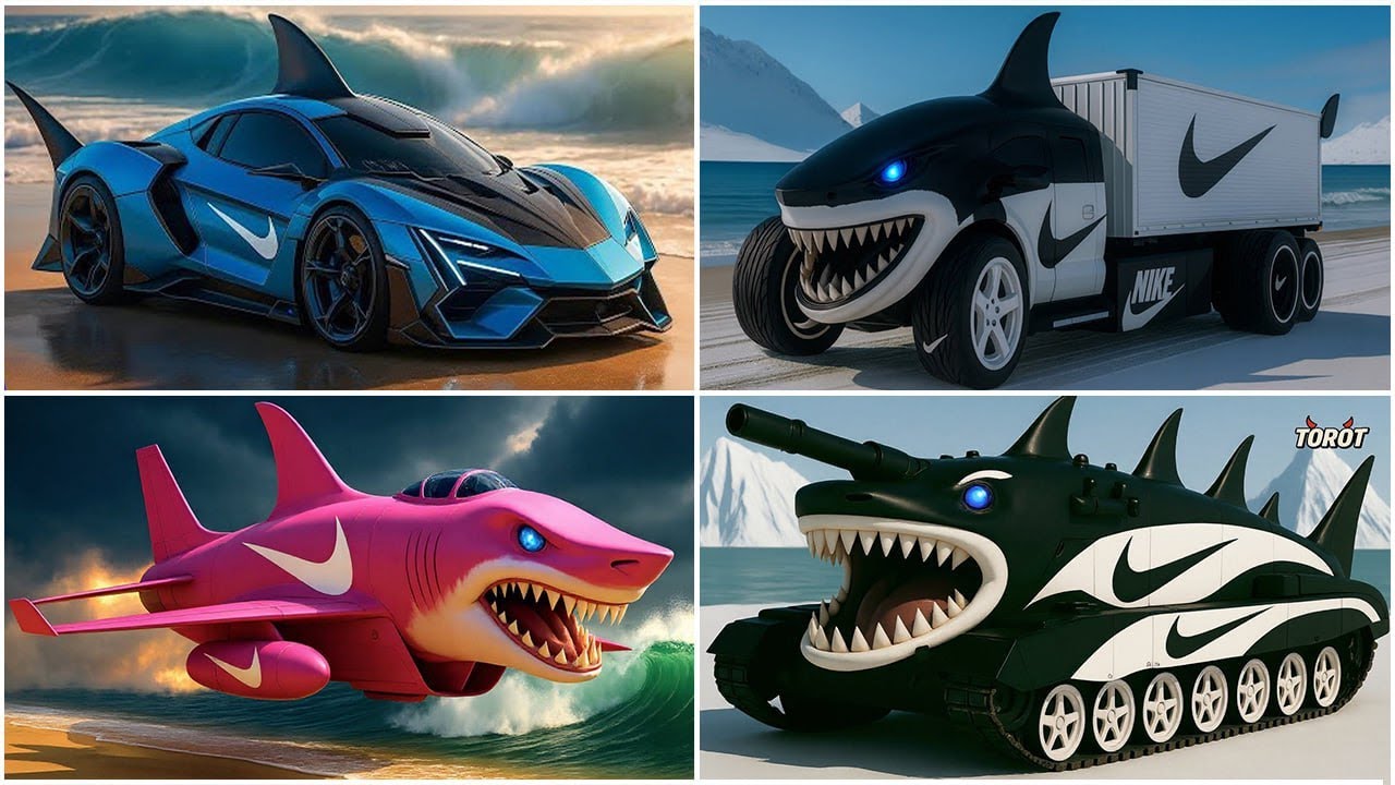 SIGMA BOY x BRAINROT EXTINCTION RACING Shark Hypercar vs Shark Truck vs Pink Shark Jet vs Shark Tank