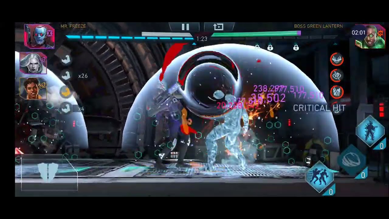 Killer Frost & Mr. Freeze easily oneshot RoK Heroic7 T4 JSGL | #injustice2mobile