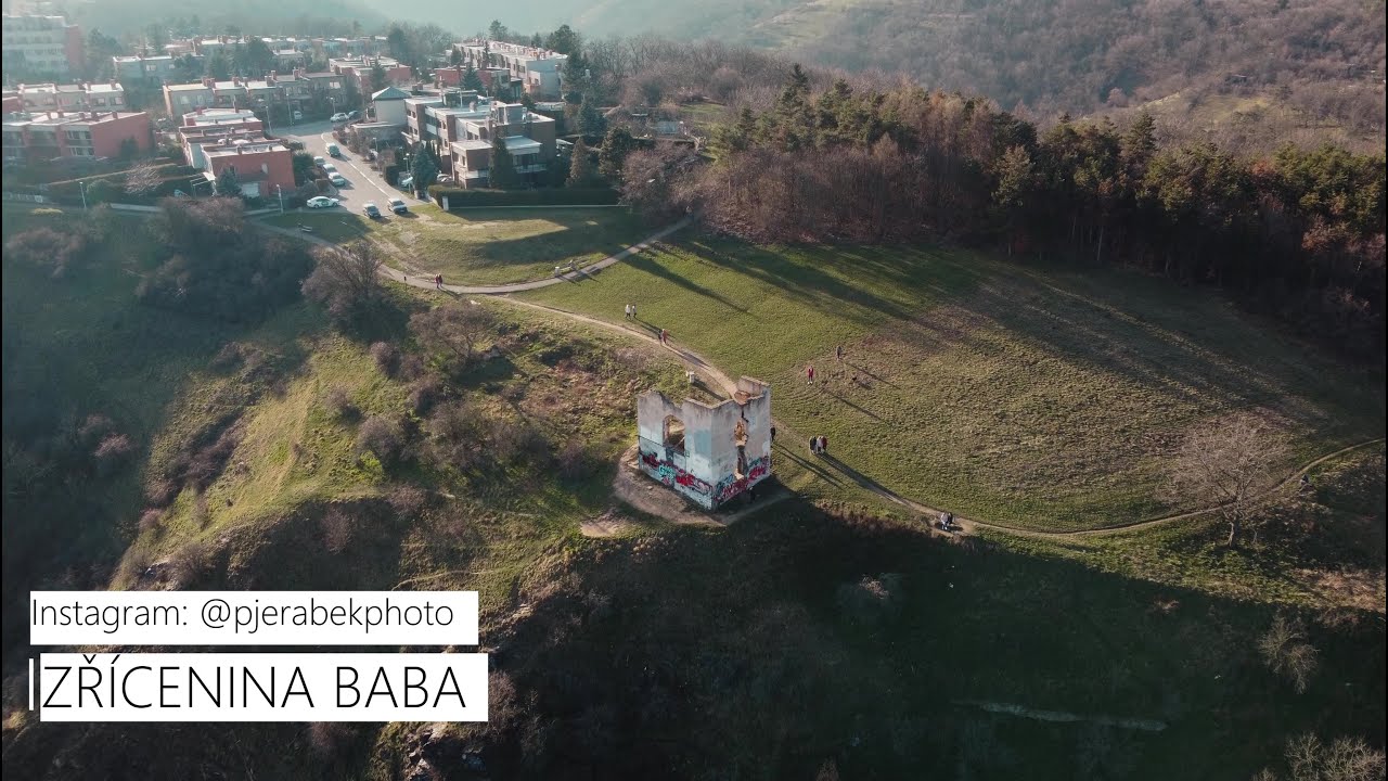 Zřícenina Baba z dronu | 4K Drone video