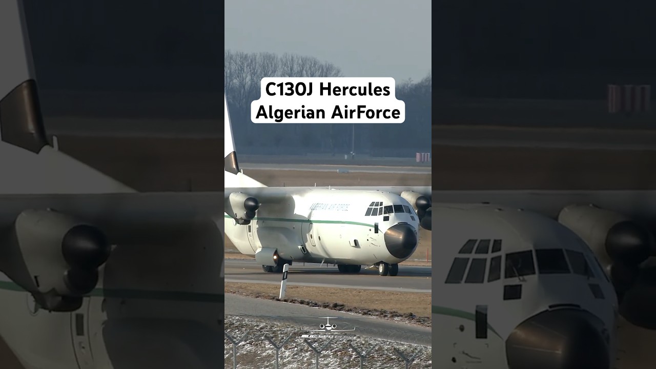 #lockheed #c130 #hercules #algeria #airforce #departure #munich #airport #aviation #muc #plane