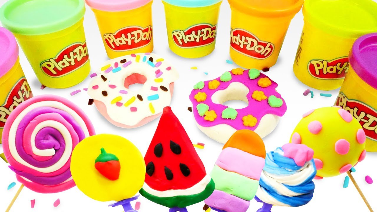 Spielspaß mit Play Doh. Wir machen aus Knete Eis. Basteln für kinder