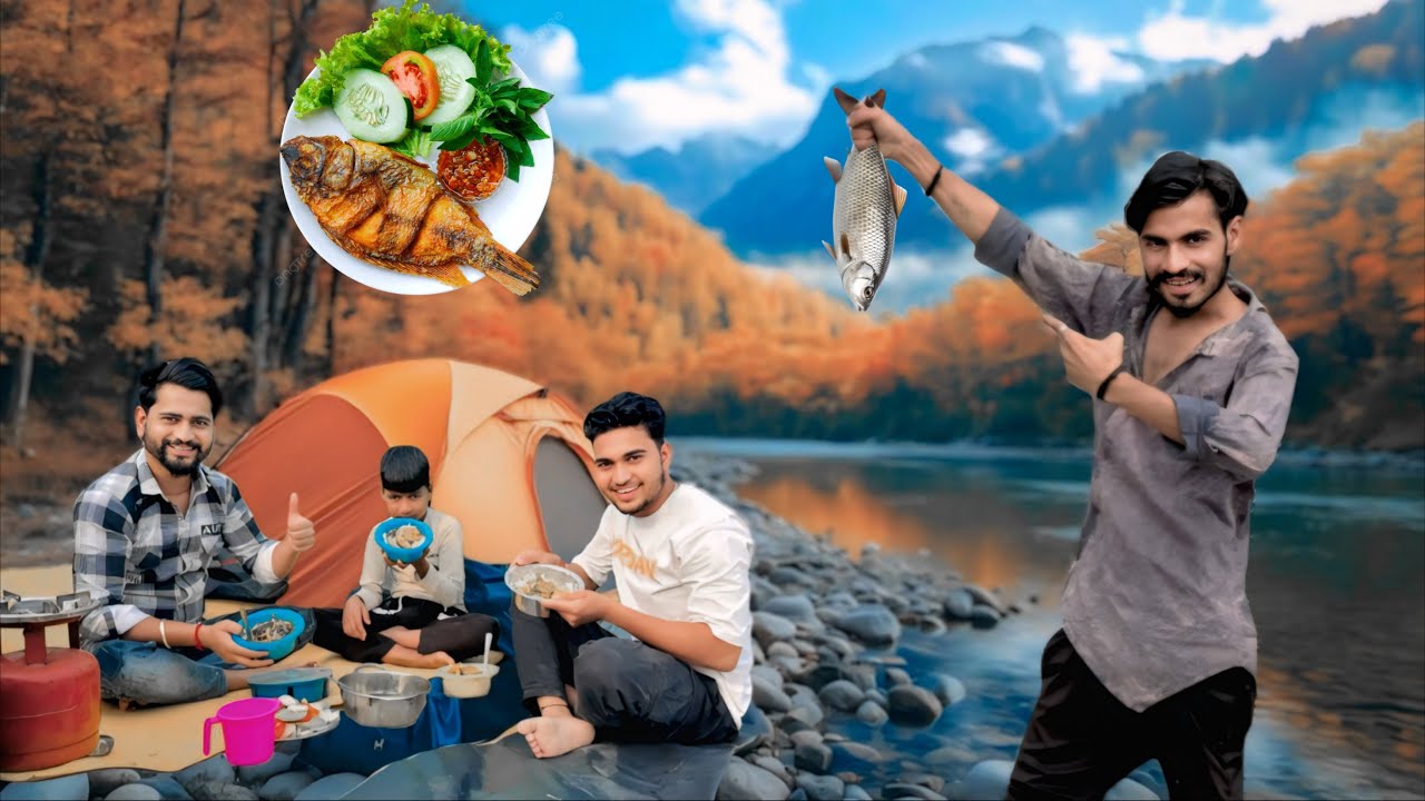River me ￼ fishing ￼karne ka mja hi kuch alag h bhai 🐟I really enjoyed camping in the river today