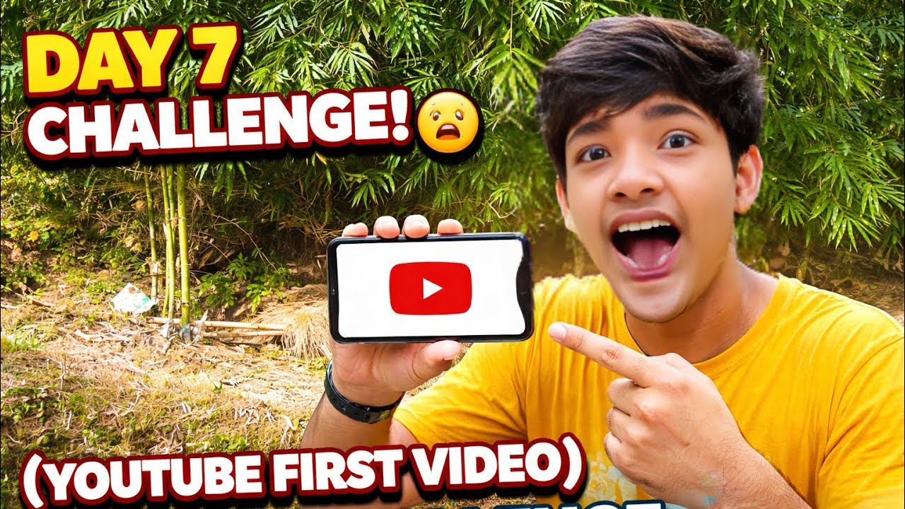 Day 7 challenge)😲(youtude first video no edit challenge🤔