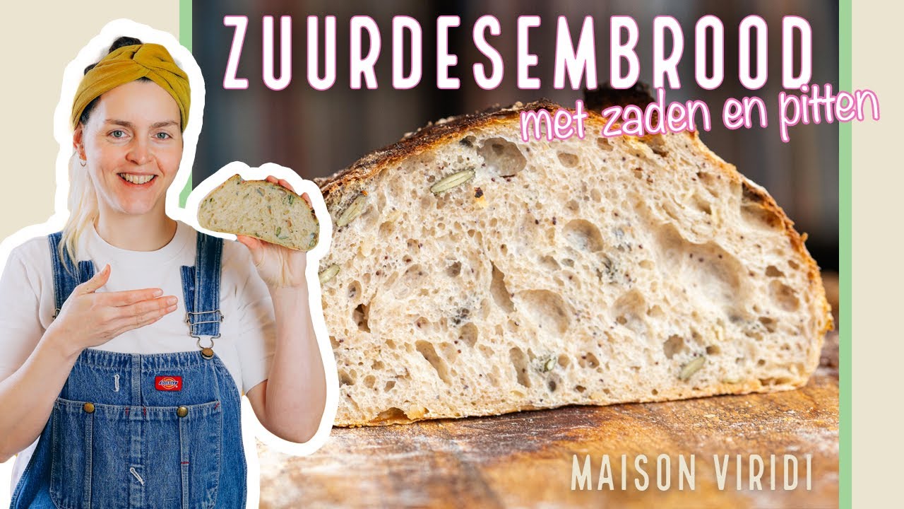 Mijn nieuwe favoriete recept: ZUURDESEMBROOD MET ZADEN EN PITTEN! Superluchtig en lekker knapperig