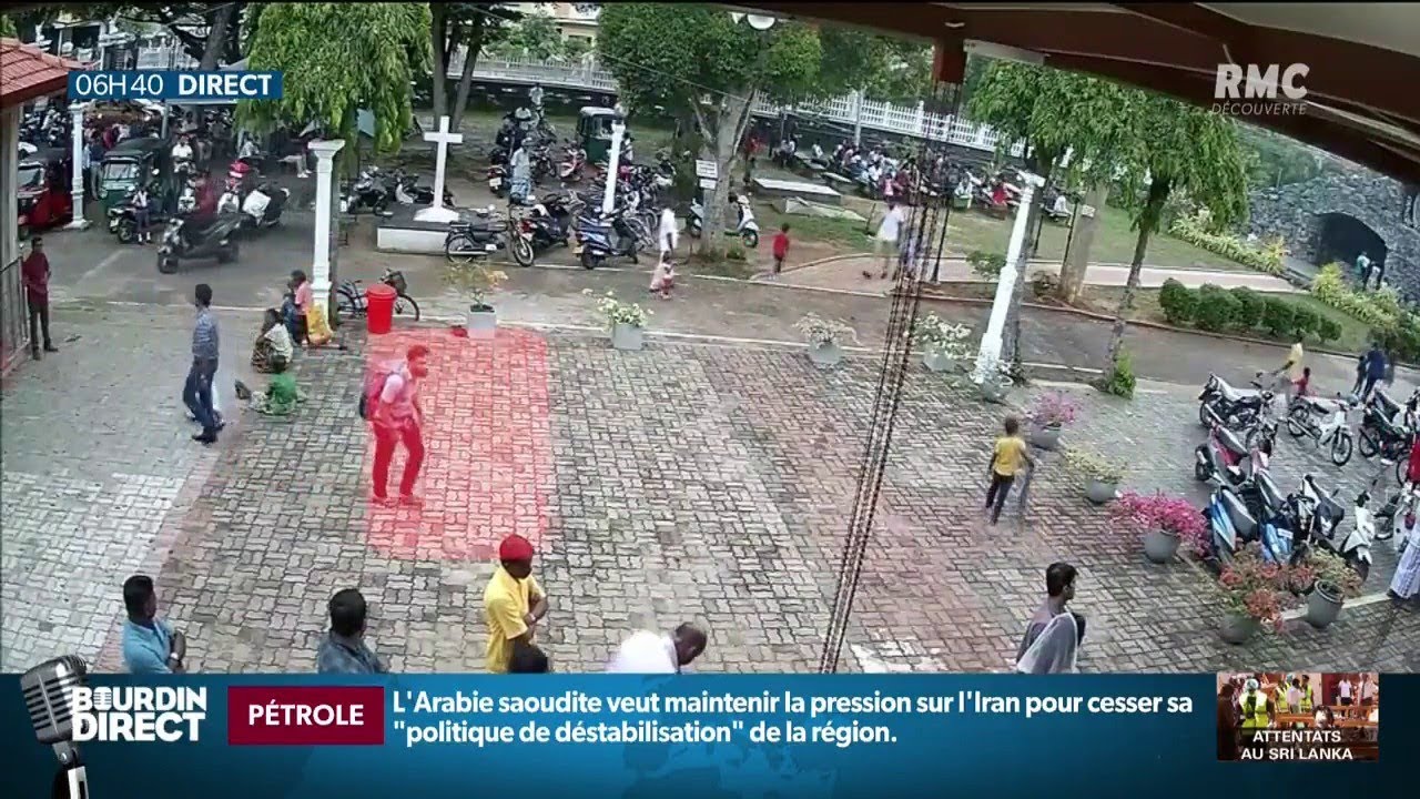 EN VIDÉO - Attentats au Sri Lanka: des images montrent un kamikaze arrivant à l'église