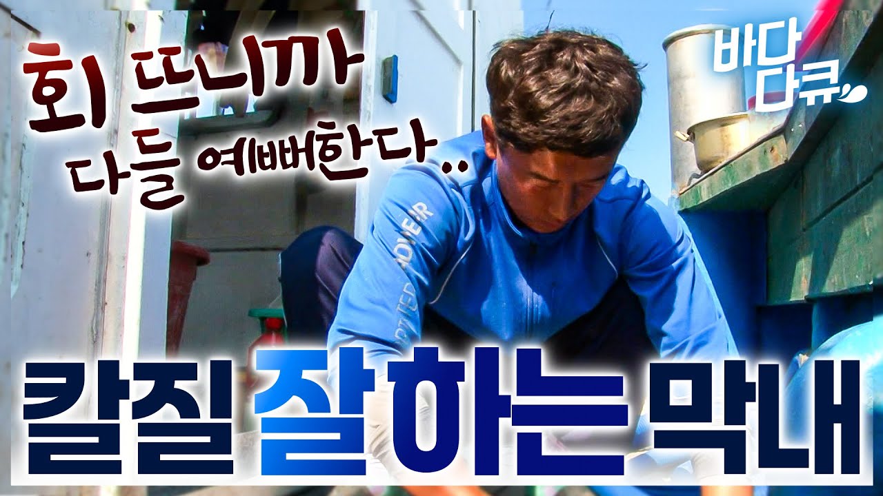 칙칙한 새우잡이 배에 회 잘 뜨는 26살 막내가 타면 벌어지는 일. 매운탕은 덤.. 밥부터 배운 막내의 하루 / #바다다큐