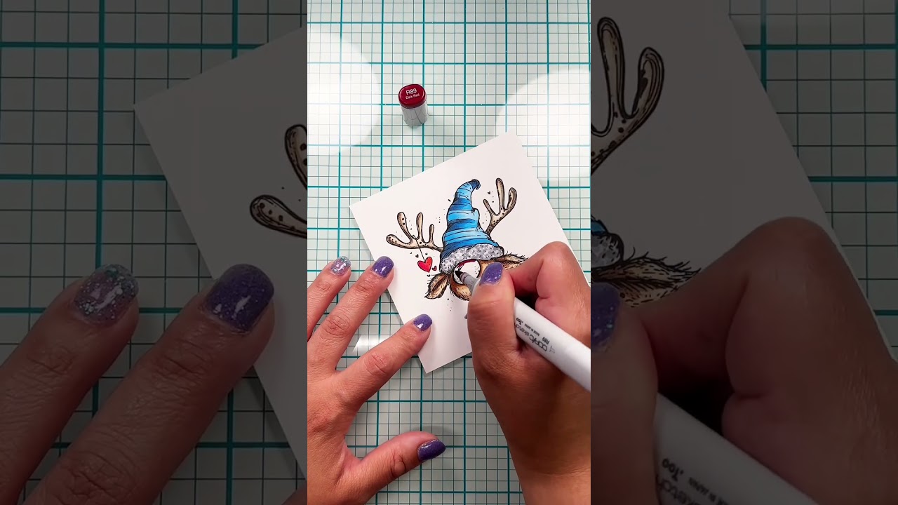 Coloring Rudolph’s Funky Cousin in Copic Style