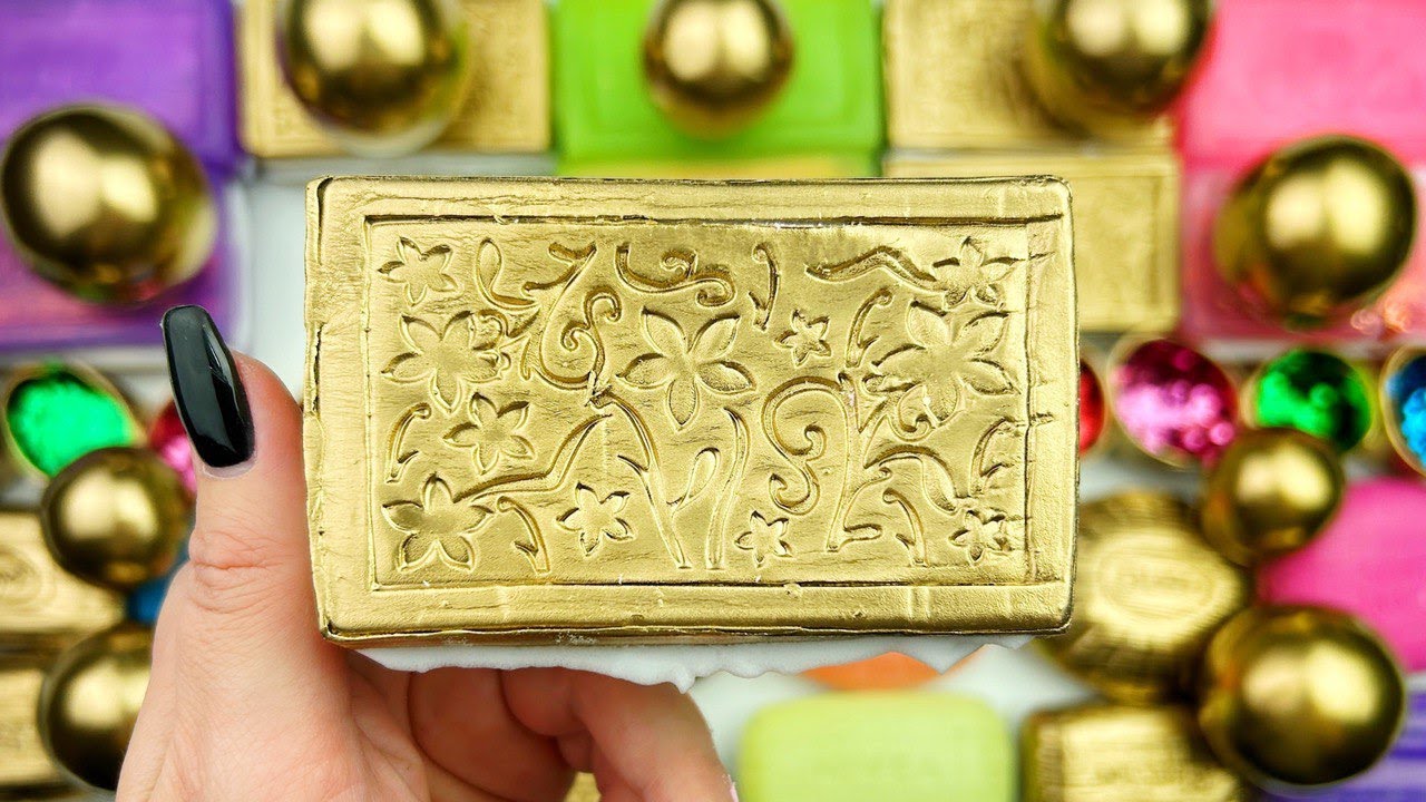 ASMR SOAP★Compilation set★Crushing soap★Cutting soap cubes★FOAM&GLITTER&STARCH★