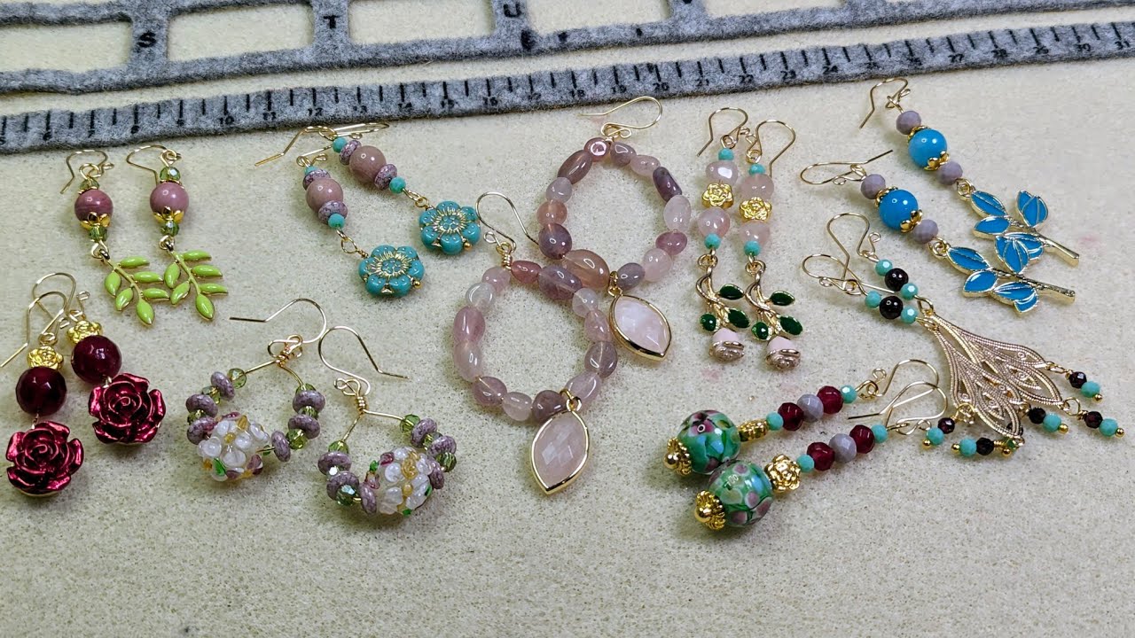 9 welcome to Spring earrings with the Budding Romance Bargain Bead Box and Companion Bundle.