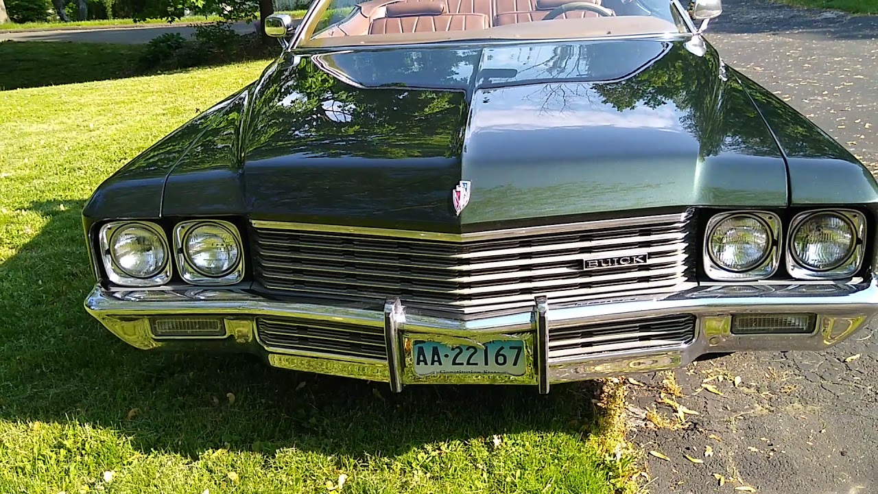 1971 Buick LaSabre convertible, walk around, idling.