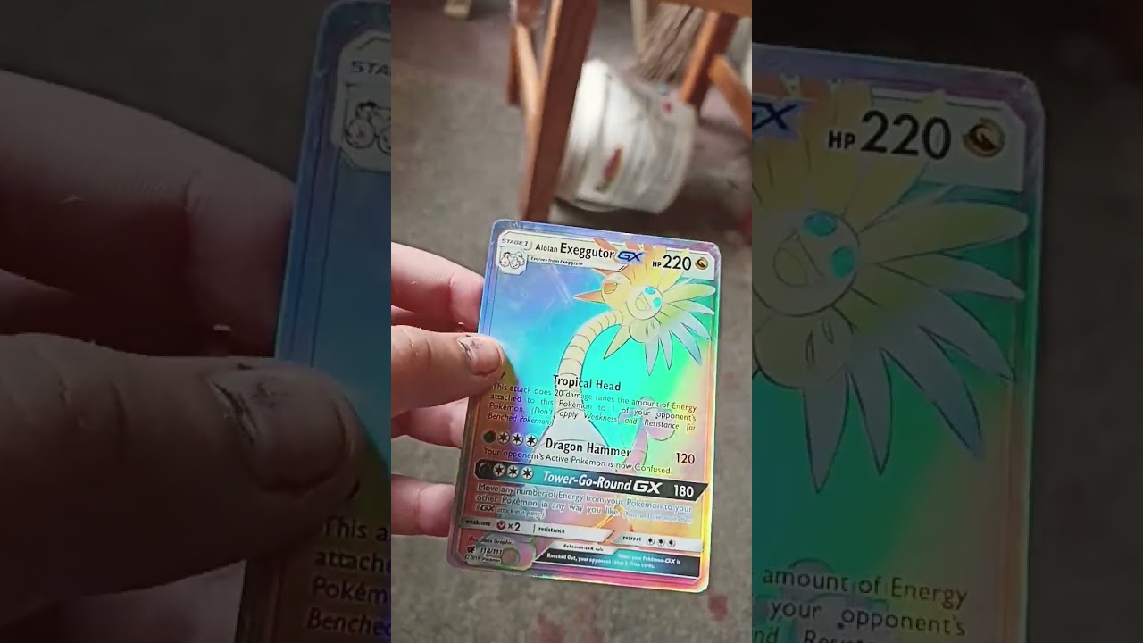 Rainbow Rare XY Pokemon Card Alolan Exeggutor