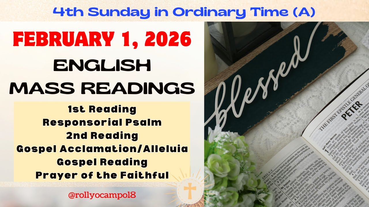 February 1, 2026 English Mass Readings | 4th Sunday in Ordinary Time (A)