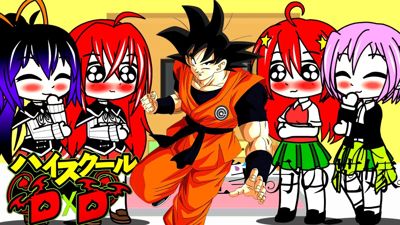 🍥🐲Las Quintillizas Juntas con Rías y Akeno Reaccionan a Goku🐲🍥| ✨1/5✨| (Ver hasta el final)