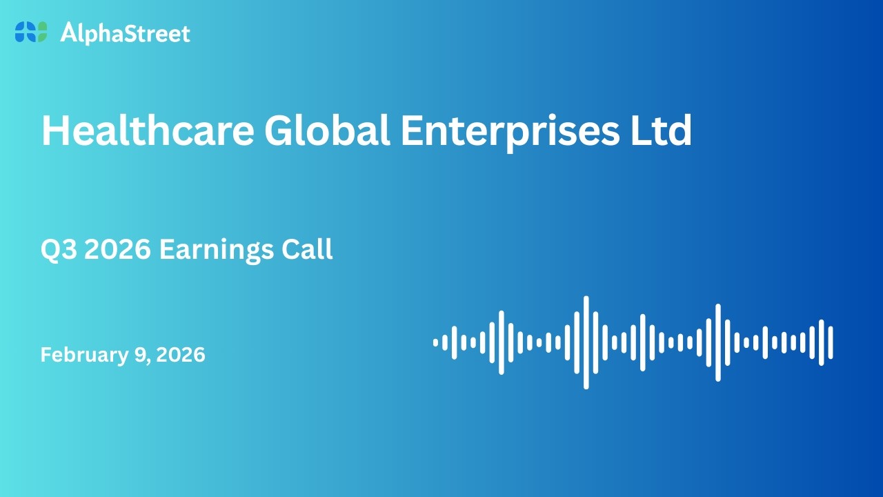 Healthcare Global Enterprises Ltd Q3 FY2025-26 Earnings Conference Call