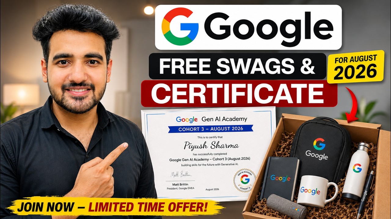 Free Google Swags & Certificates for Everyone! Google Cloud Gen AI Academy Cohort 3 in August 2026