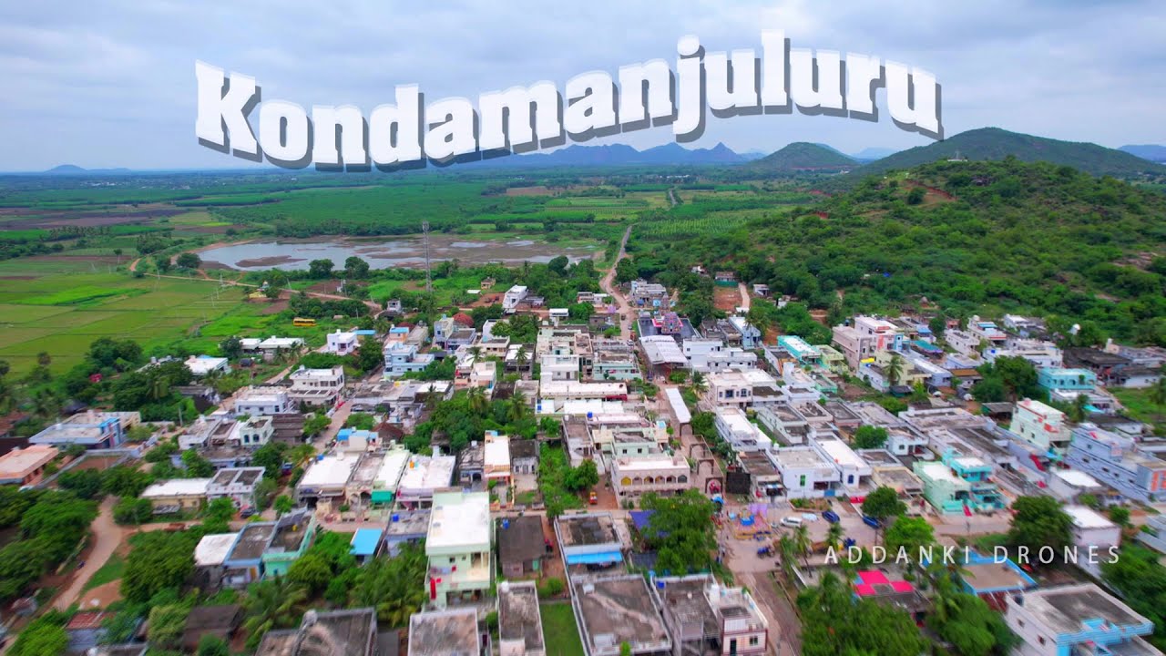 Kondamunjuluru Village Drone View | Natural Beauty from Sky | Addanki Drones 🚁