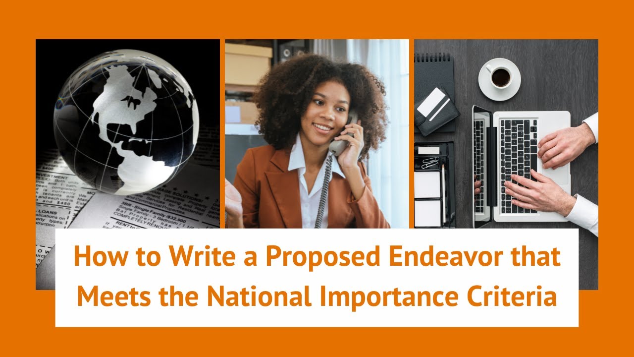How to Write a Proposed Endeavor that Meets the National Importance Criteria #ProposedEndeavor
