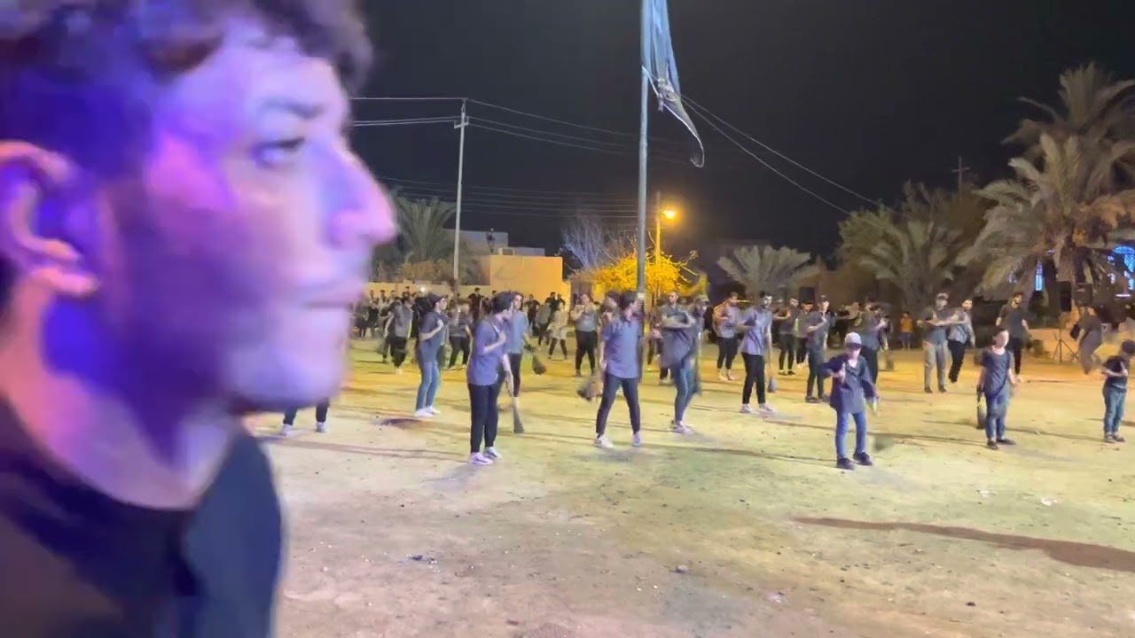 ستعراض موكب انصار الحسين في البصره الهارثه الرادود ملا خالد الامي (كلمات مصطفى حرب )