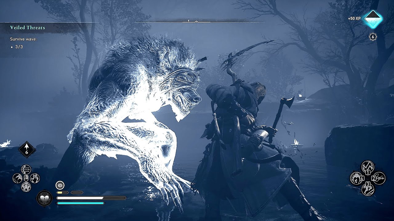 Assassin's Creed Valhalla - WEREWOLF FIGHT with Hel's Scythe | Altair Outfit