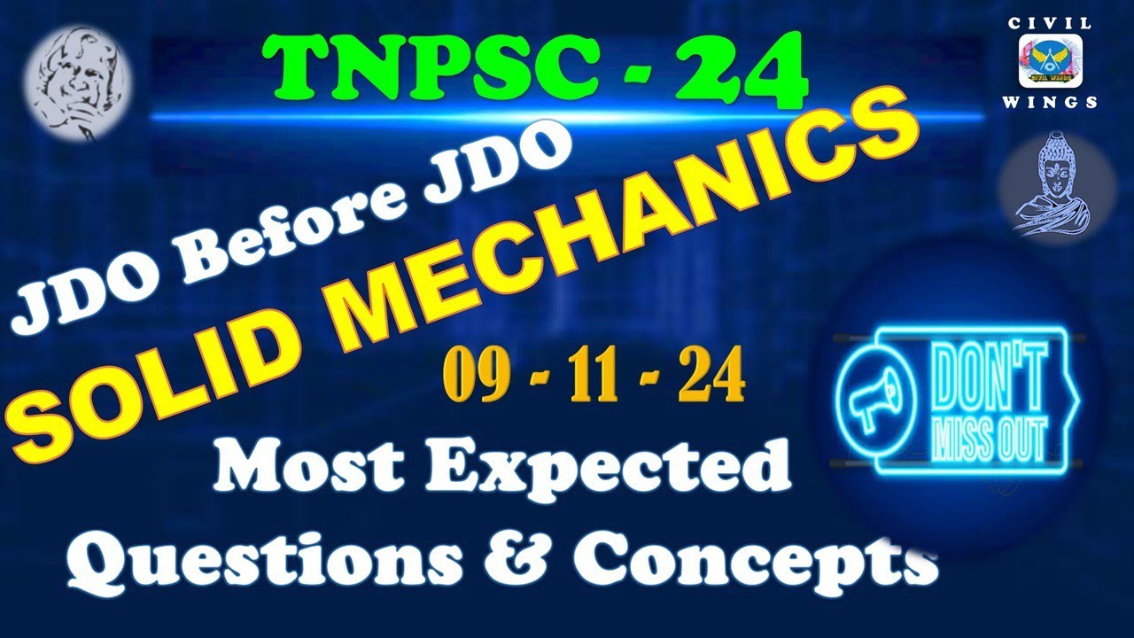 👉SOM👈TNPSC @ ✍️COMING JDO - 2024 ✍️ 🔥 LAST Minute Revision & Important Questions with Answers 🔥