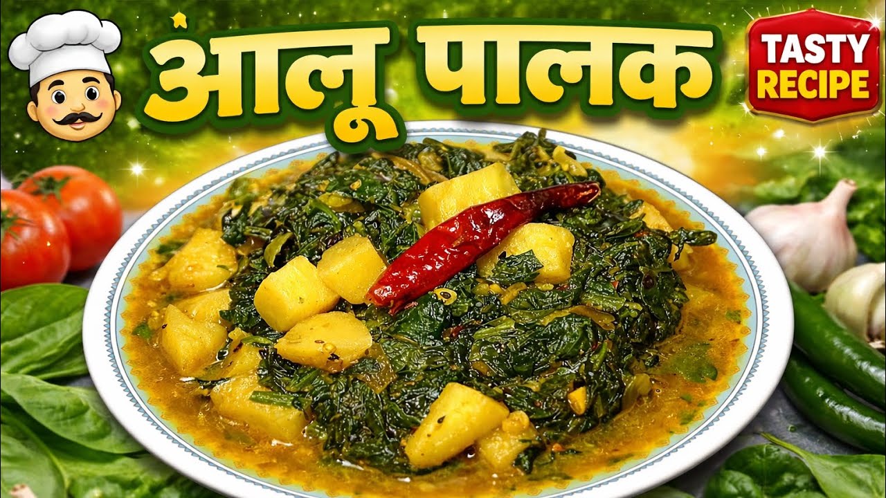 आलू पालक की रेसिपी |Aloo Palak recipe #uoloadshorts#shorts#viralshorts#youtubeshorts#ytshorts#explor