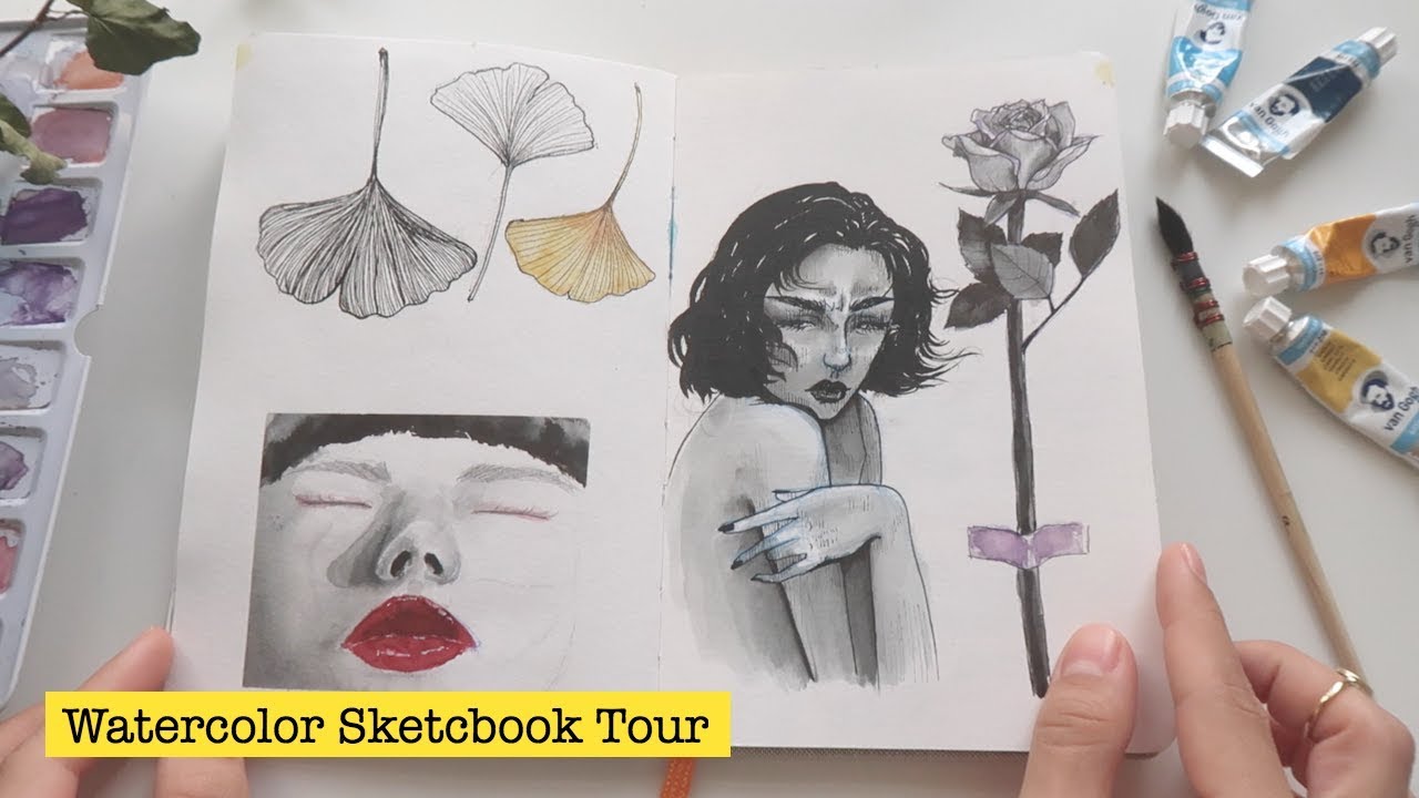 ☽ Watercolor Sketchbook Tour / 1 ☾
