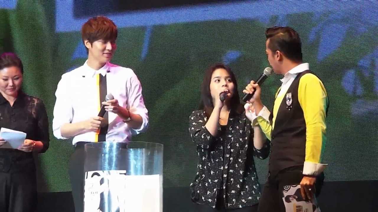 [FANCAM] Lee Min Ho Fansmeeting JKT 23-03-13 LMH gave out his phone number!!