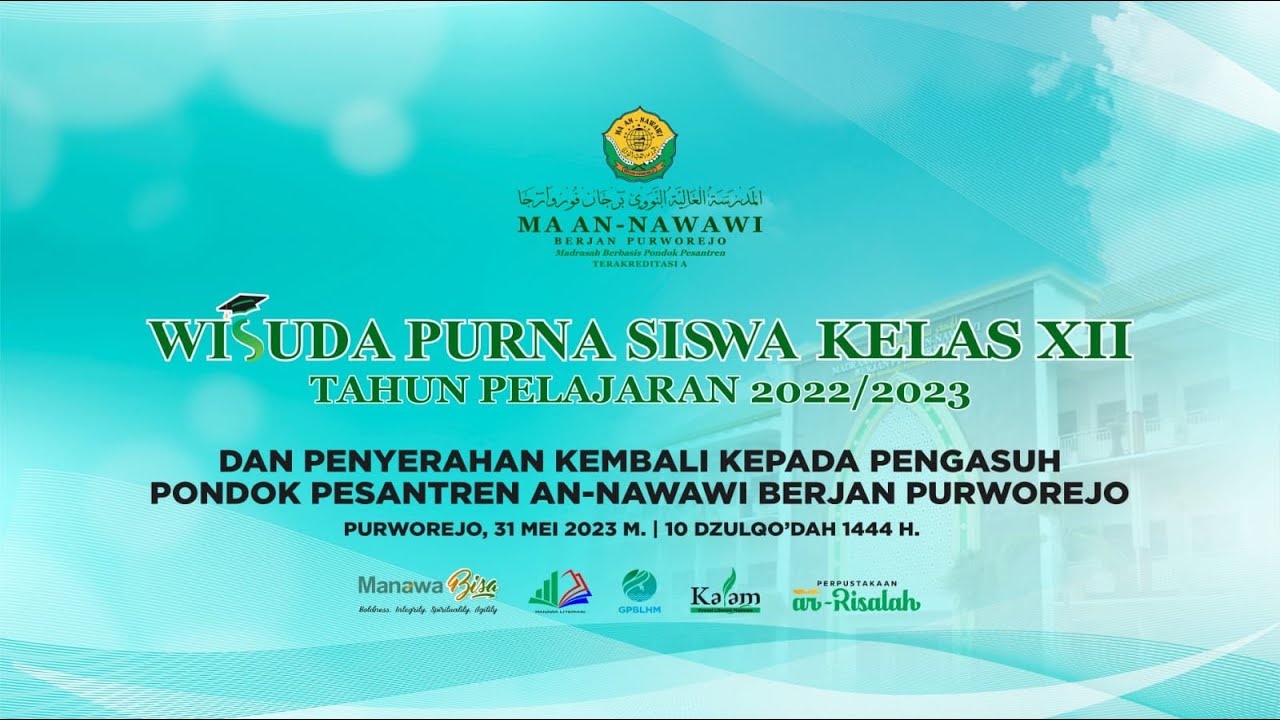 Wisuda Purna Siswa Kelas XII MA An-Nawawi Tahun Pelajaran 2022-2023