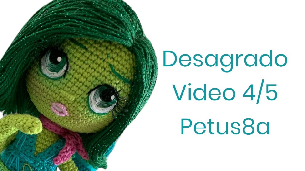 Como bordar ojos de Desagrado video 4/5 Amigurumis by Petus 💚💚💚