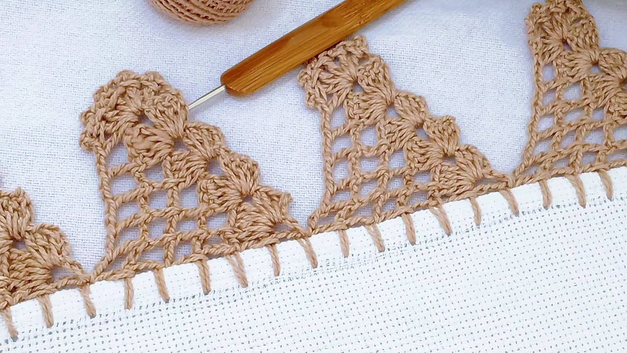 Bico de crochê carreira única fácil e econômico #crochê #crocheting #barradinho #panodeprato 
