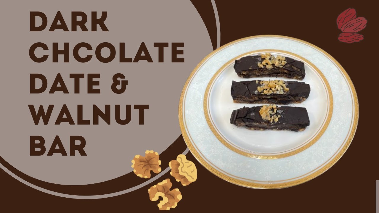 Healthy And Easy Dark Chocolate-Walnut Date Bar |