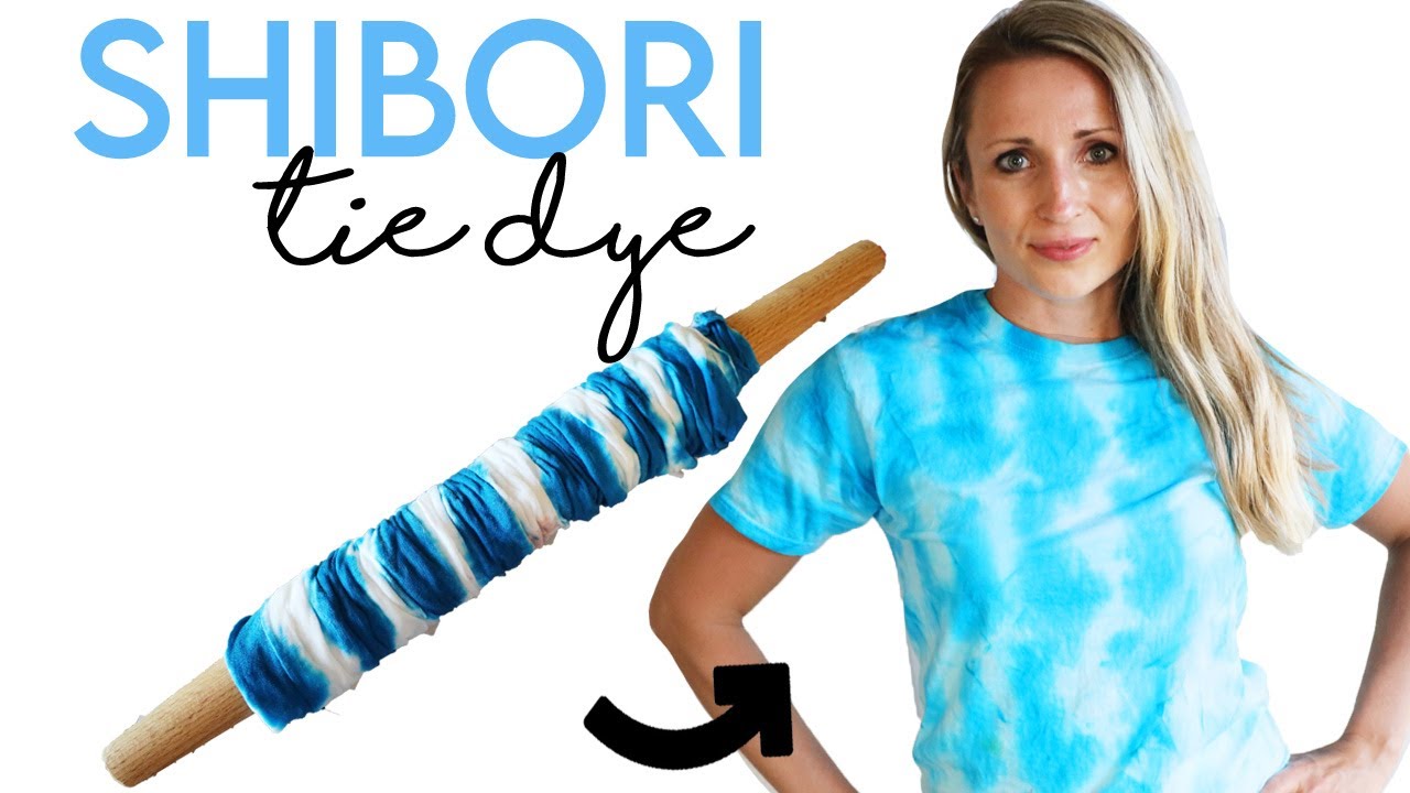 How to Tie Dye Shibori Pattern on a Shirt! Easy DIY Crafts