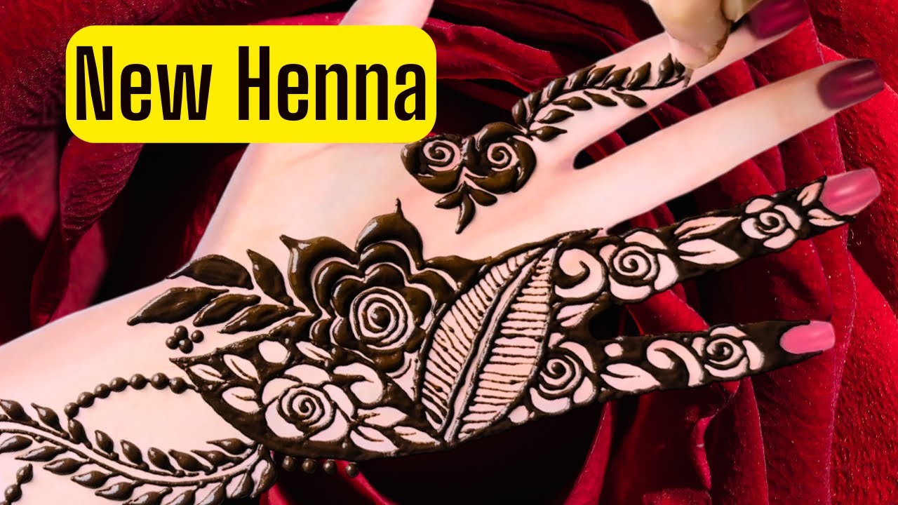 Easy Arabic bold Henna Design | Festive Henna Design | Glamorous Arabic Mehndi Design
