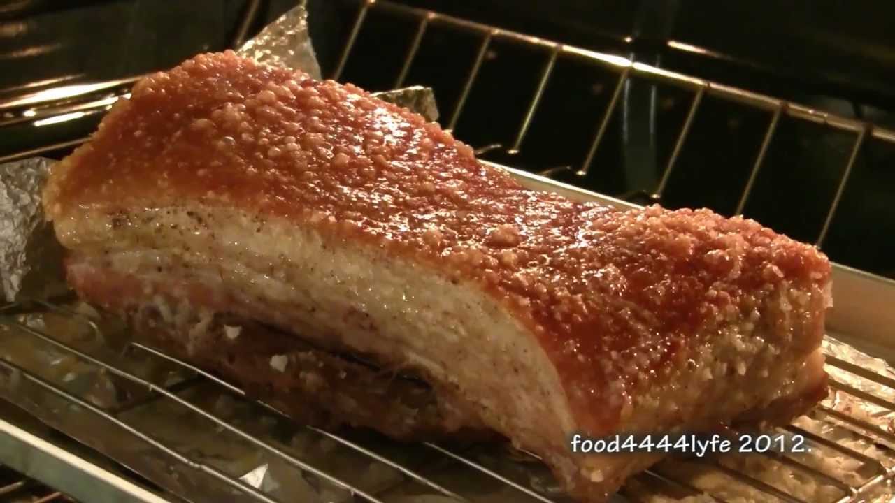 (HD) RECIPE: Home Made Chinese Roasted Pork Belly 脆皮燒肉