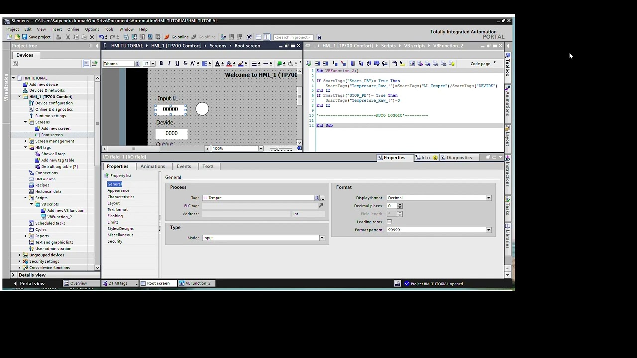 HOW TO USE VB SCRIPTING in HMI PROGRAMMING// TIA PORTAL HMI PROGRAMMING 03 #siemens #hmi #newtecnic