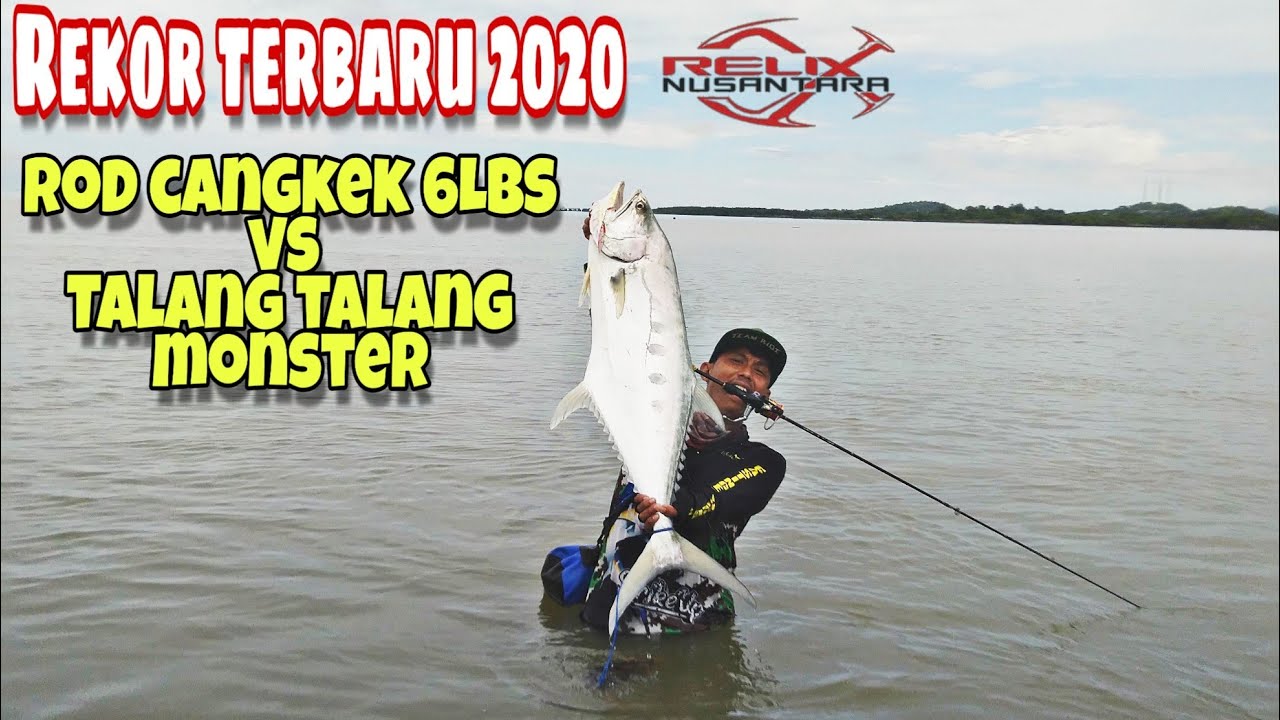 Rekor baru ikan talang talang monster vs Rod cangkek 2-6lbs || ultralight casting || punk mancing