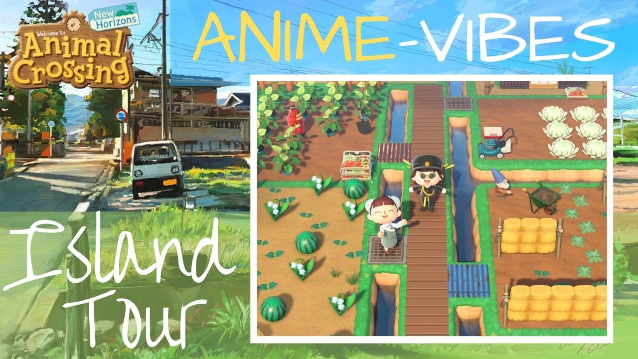 COZY ANIME-inspired Japanese Countryside Island Tour! -Animal Crossing New Horizons