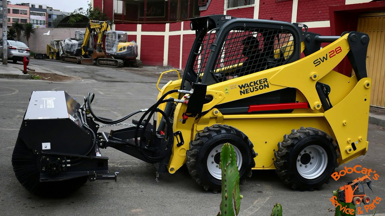 🚧 Barredora Angulable para Minicargadores  | Barredoras SWEEPSTER Attachments para Minicargadores 🚧