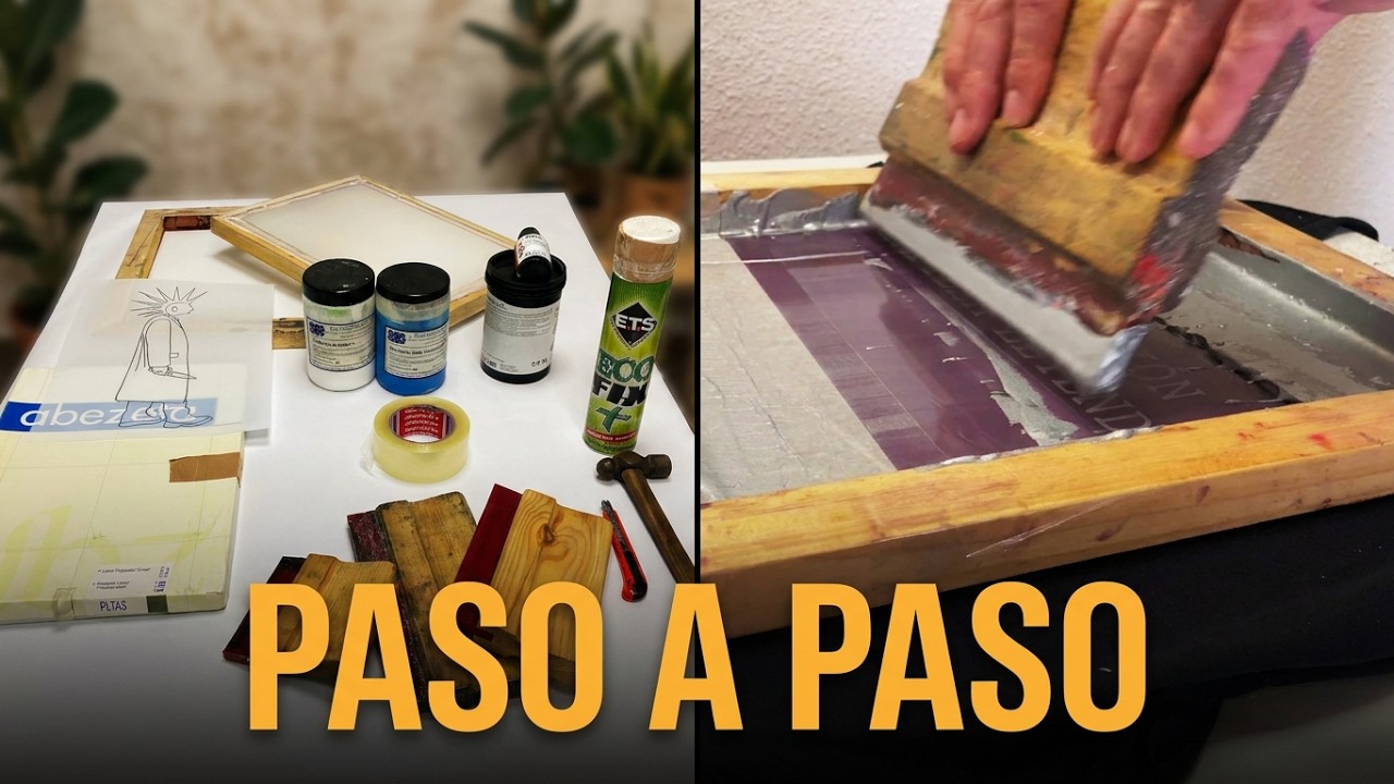SERIGRAFÍA PROCESO COMPLETO📚📚 SERIGRAFÍA CASERA 😉