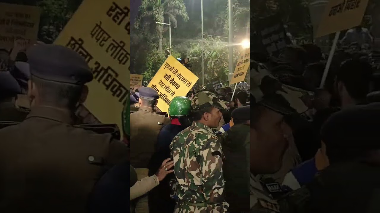 BPSC candidate protest for reexam