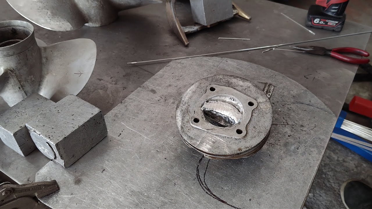 Aluminum  tig welding เชื่อมอลูมิเนียม เติมเนื้อฝาสูบ 07/02/26